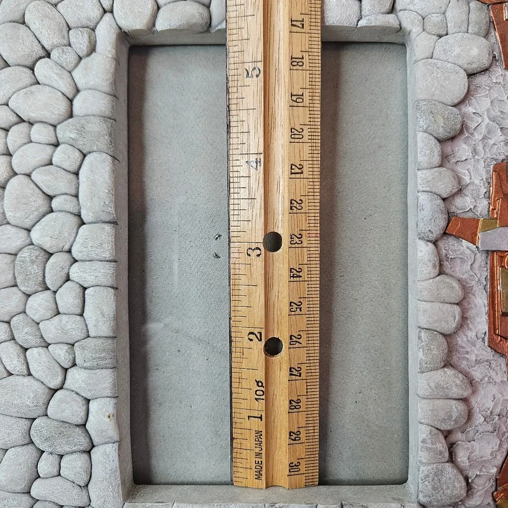 United Design Corp Spiritual Harvest‎ Three Crosses Pebble Texture Photo Frame